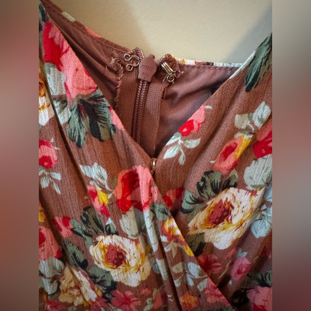 NWT Lulus Everlasting Bliss Blush Floral Print Maxi Dress MEDIUM - Picture 9 of 9